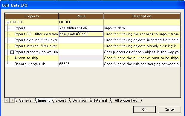 External SQL Filter Expression - Asprova Online HELP